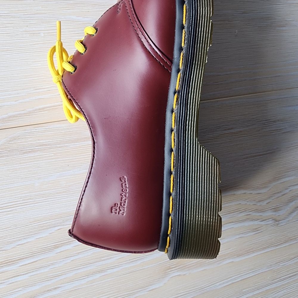 Dr Martens 1461 SMOOTH LEATHER OXFORD SHOES US9 Cherry Red. Unisex. - Picture 5 of 16